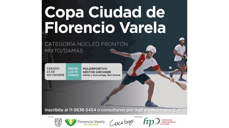 Pelota-Paleta: finaliza la inscripción para la Copa Ciudad de Florencio Varela